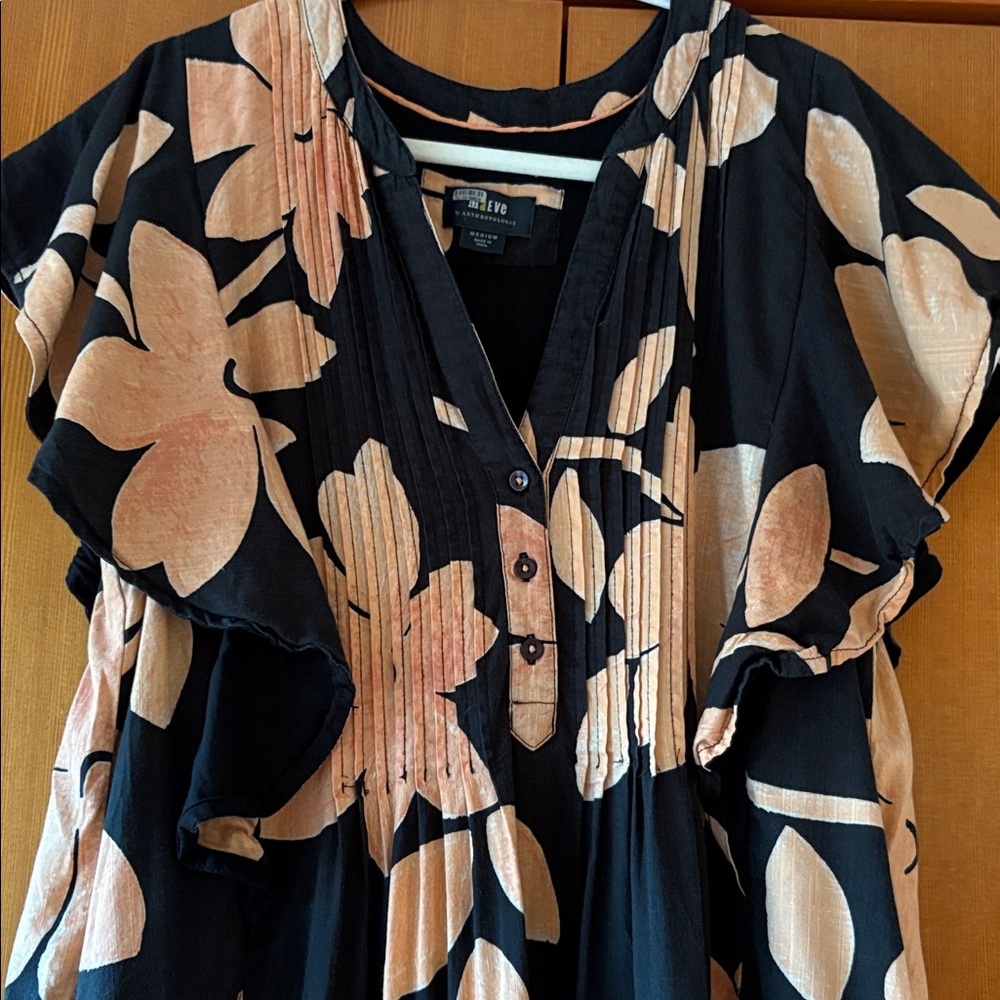Maeve Black and Peach Floral Dress - Picture 5 of 7